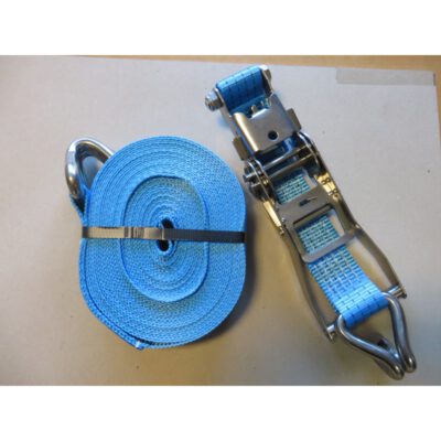 Spanband RVS incl Ratel 14.00 mtr 4000 Kg Blauw Sleufsilo