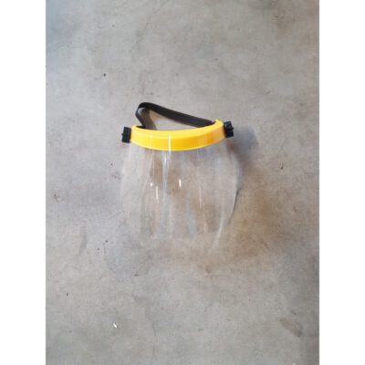 Verstelbaar vizier met polycarbonaat spatscherm