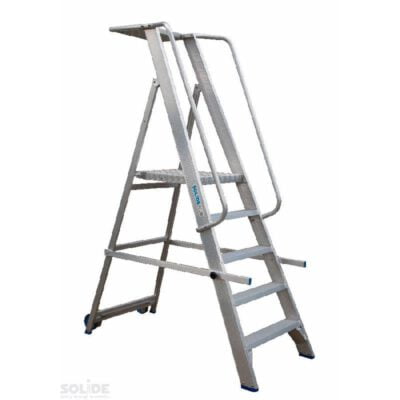 Solide Plooibaar mobiel platform 5 Treden